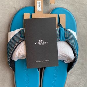 Men's Coach Flip Flop - Turquoise